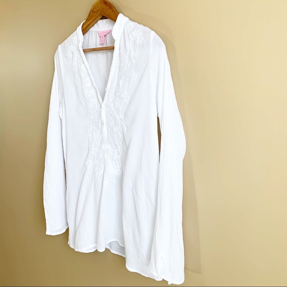 LILLY PULITZER white popover embroidered RELISTED - Picture 12 of 12